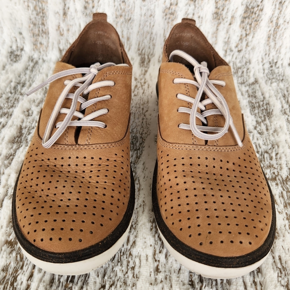Merrell "Around Town Lace Air" Lace-Up Comfort Cork Shoes Tan | Women’s Size 7 - Picture 4 of 13